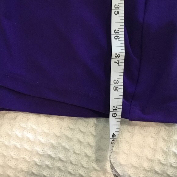Ralph Lauren Purple Long Sleeve Gathered Sheath Dress Size 4 - Picture 5 of 6